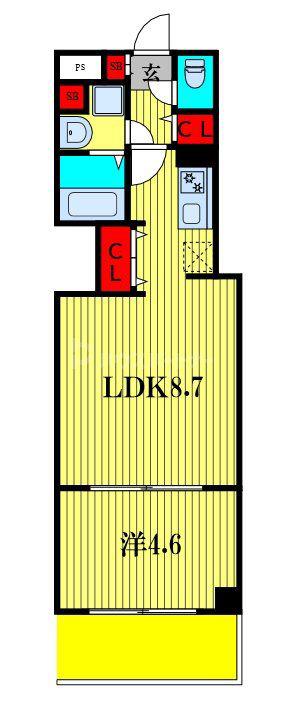 COTE DOR SOGA(1LDK/2階)の間取り写真