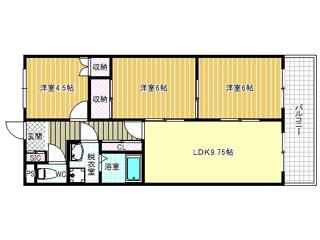 ハイムリトルオアシス(3LDK/2階)の間取り写真