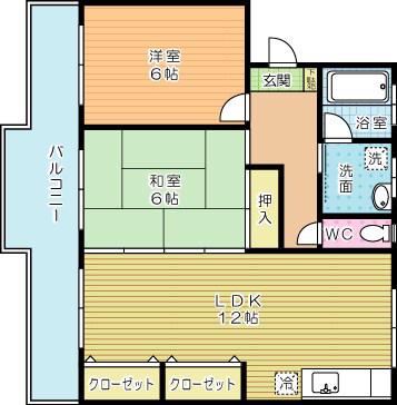 メゾン上田(2LDK/2階)の間取り写真