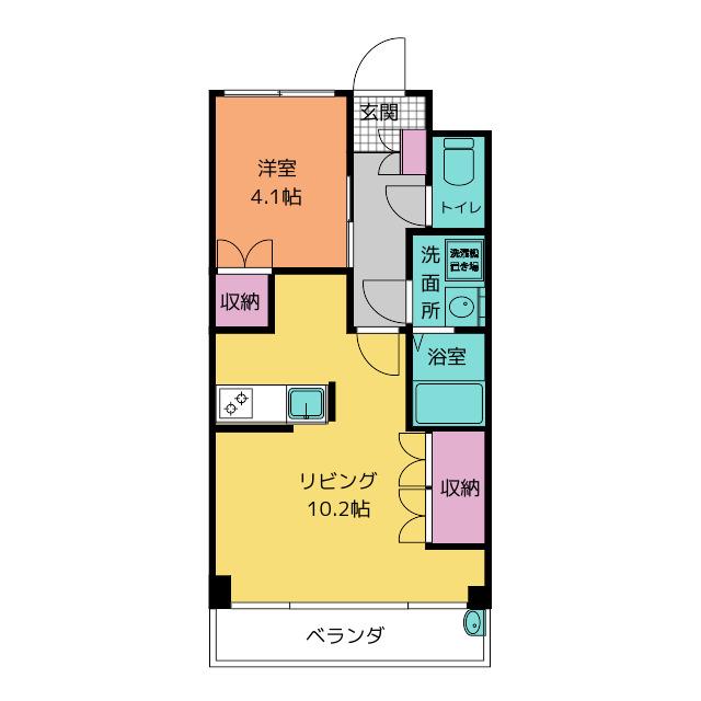 WISTERIA VILLAGE(1LDK/2階)の間取り写真