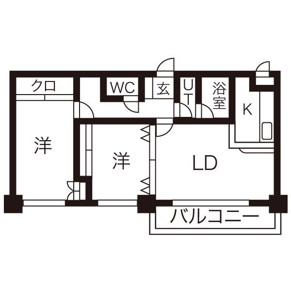 ASKAM・S17(2LDK/2階)の間取り写真