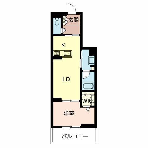 シャーメゾン プレベネッセ(1LDK/2階)の間取り写真