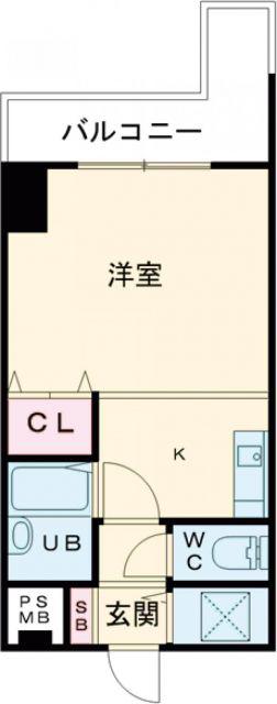 レジデンス川原(1K/7階)の間取り写真