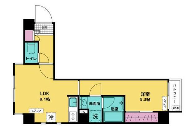 スターファイブ三軒茶屋(1LDK/4階)の間取り写真