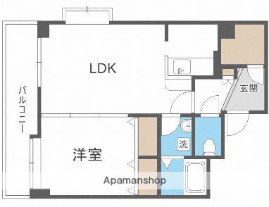 ルピエ舞鶴(1SLDK/5階)の間取り写真