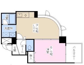 アルプス西梅田(1LDK/9階)の間取り写真
