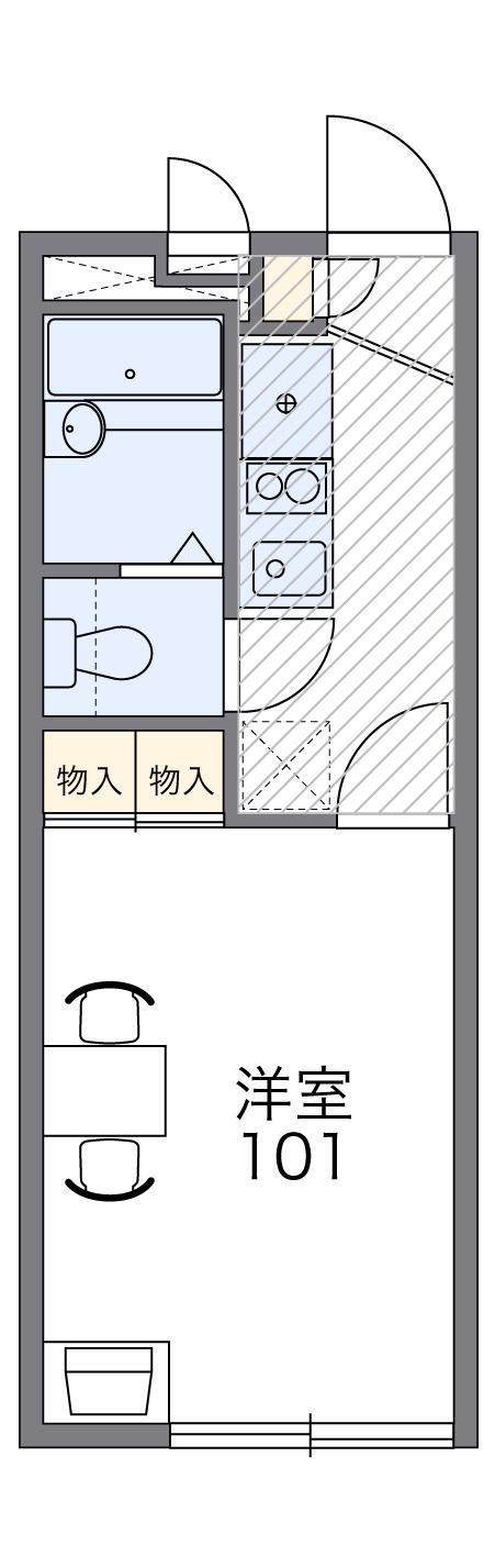 JR埼京線 戸田公園駅 徒歩20分 2階建 築23年(1K/1階)の間取り写真