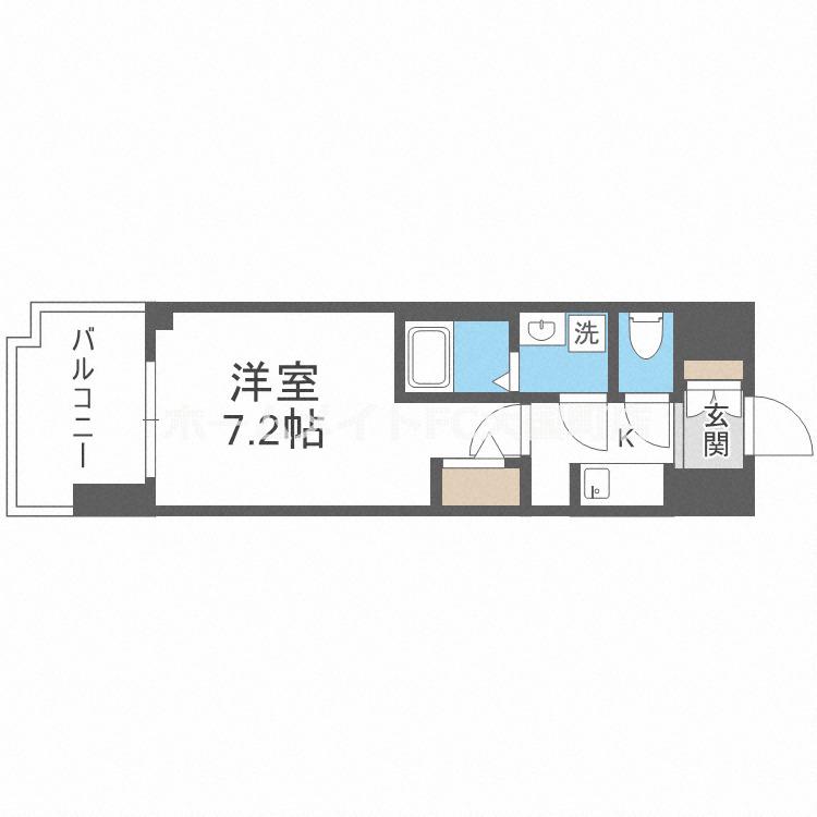 セレニテ本町東リアン(1K/11階)の間取り写真