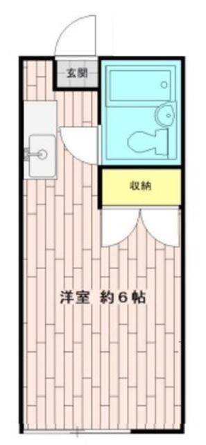三田ハイツ(ワンルーム/2階)の間取り写真