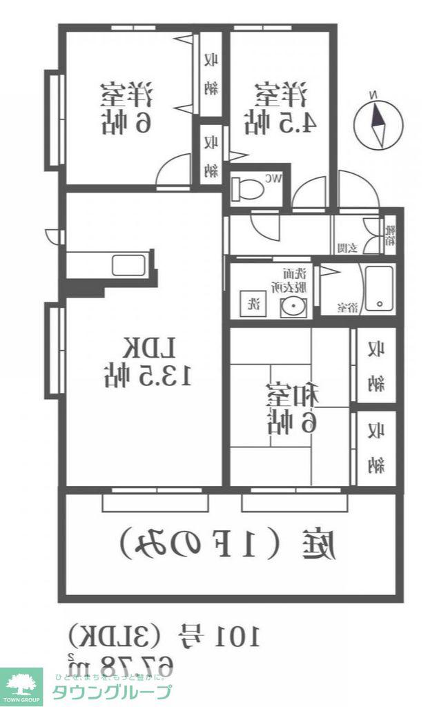 コンテパルティロ原(3LDK/2階)の間取り写真