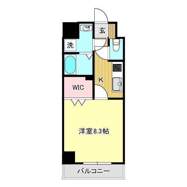 ヴィガラス吉原(1K/2階)の間取り写真