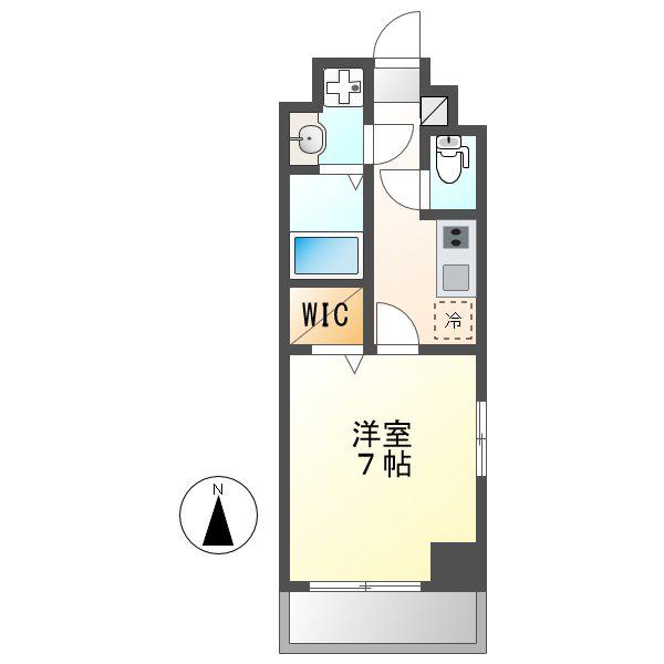 プレイズシード桜山(1K/2階)の間取り写真