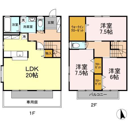 KIITOS(3LDK/1階)の間取り写真