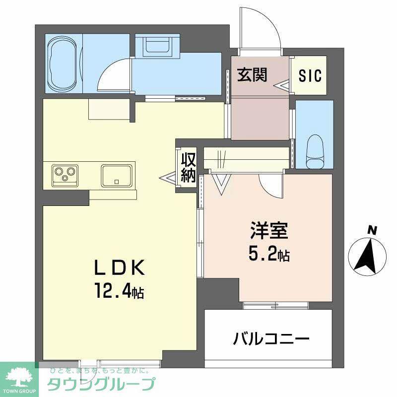 アンシャンテ長町南(1LDK/3階)の間取り写真