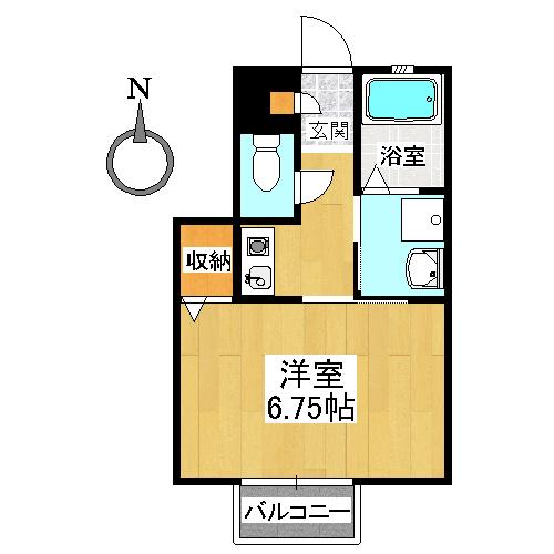 オオツカコーポ(1K/2階)の間取り写真