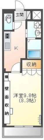 シティ・スター北佐古(1K/3階)の間取り写真
