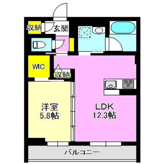 シャーメゾン表町(1LDK/3階)の間取り写真