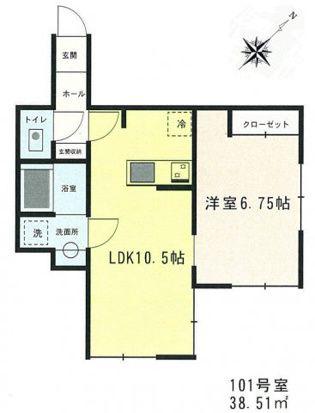 キャラクターメゾン キュルチュール文京(1LDK/1階)の間取り写真