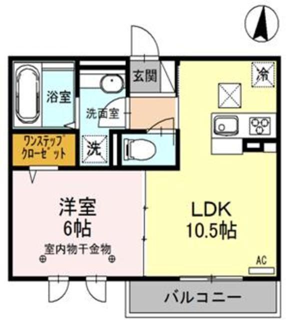 ロイジェントパークス レイクタウン III C(1LDK/3階)の間取り写真