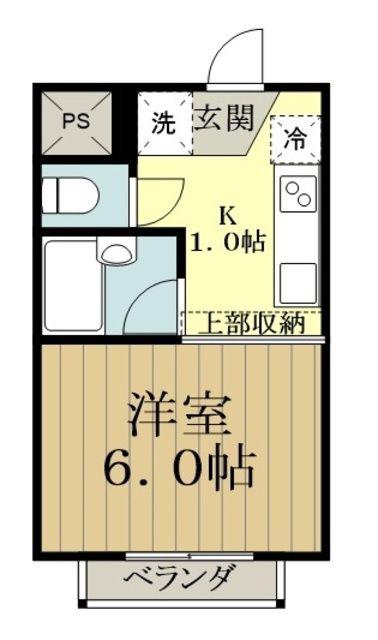 中川コーポ(1K/2階)の間取り写真