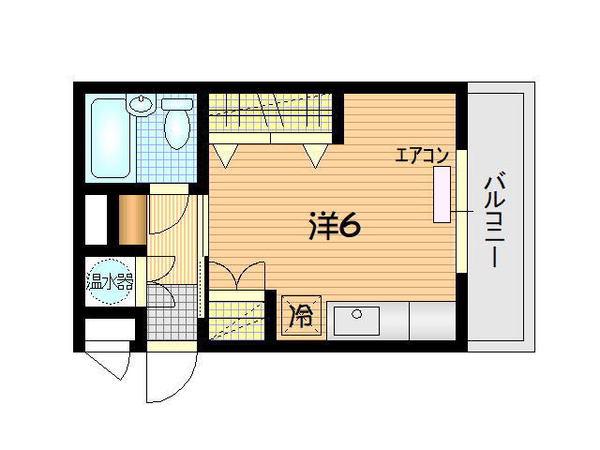 グリーンビレッジ盛岡C棟(ワンルーム/4階)の間取り写真