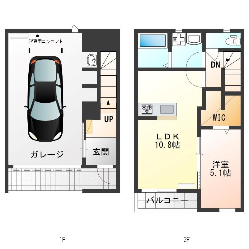 コメットチバQ(1LDK/2階)の間取り写真