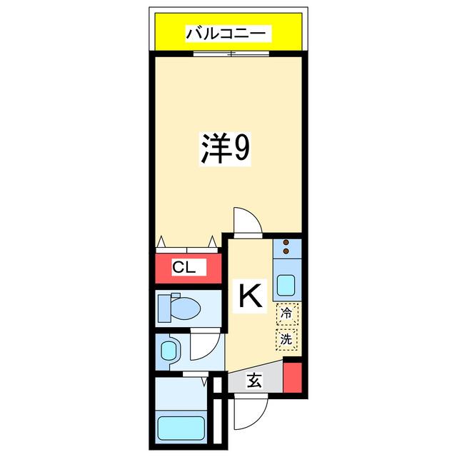 ソレーラ参番館(1K/1階)の間取り写真
