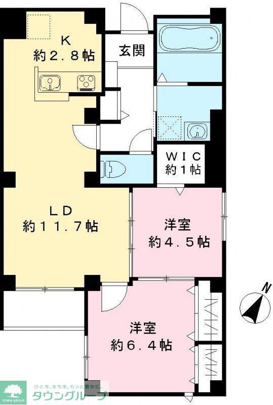DIAMOND VALLEY ダイヤモンドバレー(2LDK/1階)の間取り写真