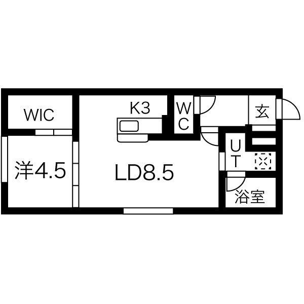 NAGOMU GROOVE(1LDK/3階)の間取り写真