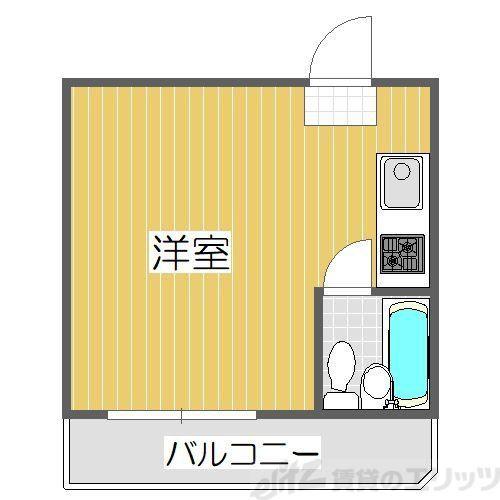 福井第3マンション(ワンルーム/2階)の間取り写真