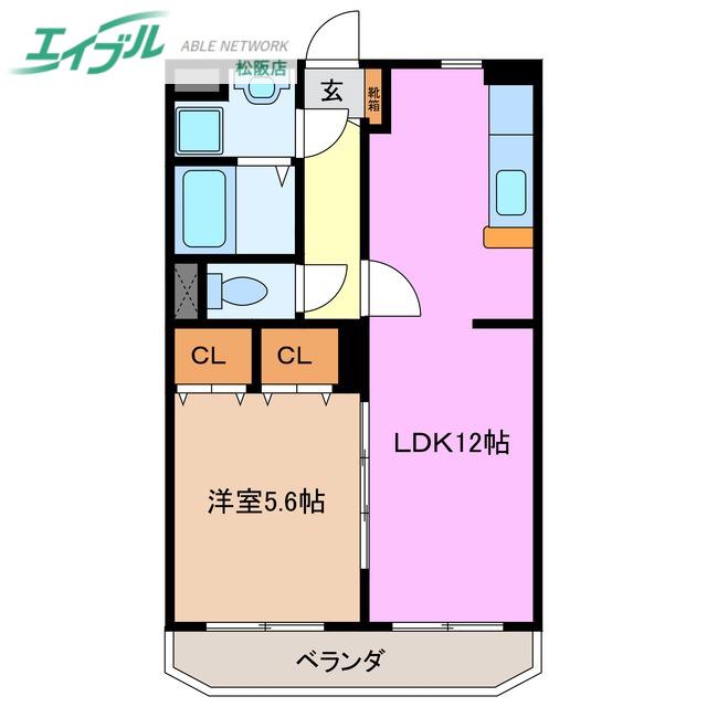 イル・コリーヌII(1LDK/4階)の間取り写真