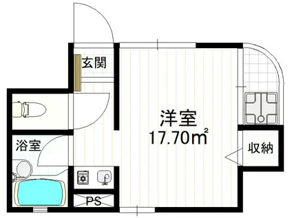 グランメゾン(ワンルーム/1階)の間取り写真