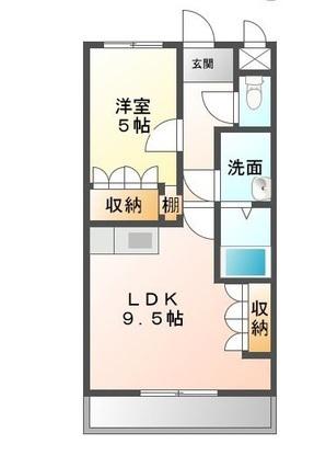 サングリーンズ(1LDK/3階)の間取り写真
