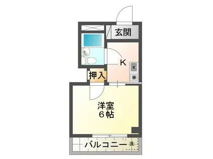 眞田ビル(1K/3階)の間取り写真