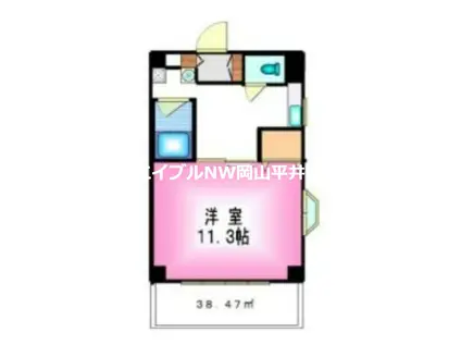 グランドール新福(1K/3階)の間取り写真