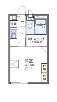 レオパレスコスモガーデン(1K/2階)の間取り写真