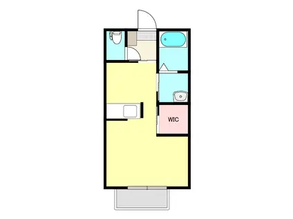 サンライズ健美(ワンルーム/2階)の間取り写真