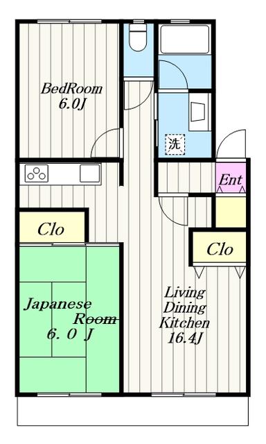 エクセルコート(2LDK/3階)の間取り写真