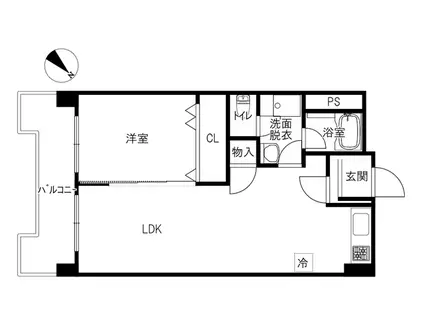 パークサイドレジデンス金沢(1LDK/5階)の間取り写真