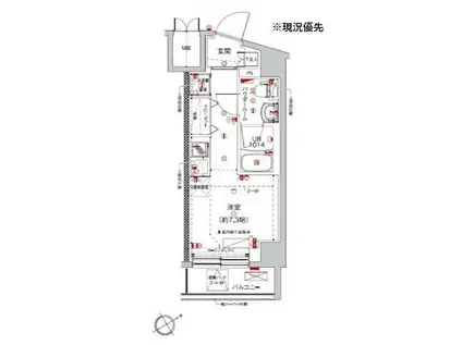 クラリッサ新綱島(1K/4階)の間取り写真
