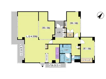 かねこビル(3LDK/3階)の間取り写真