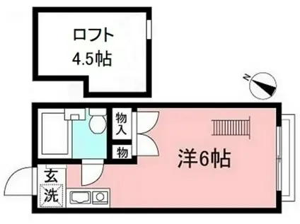 レジデンスオガサワラ(ワンルーム/1階)の間取り写真