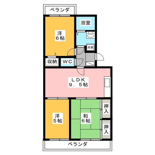 メゾン・ド・エソールI(3LDK/3階)の間取り写真