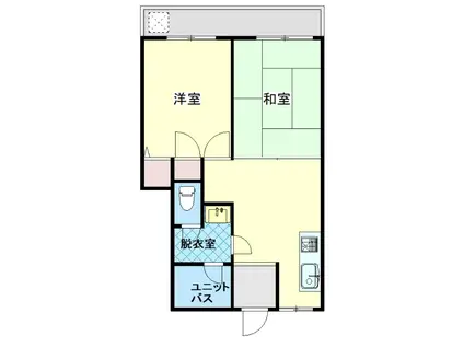 スターハイツ(2DK/3階)の間取り写真