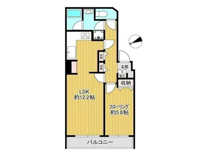 晴海アイランドトリトンスクエアビュータワー(1LDK/19階)の間取り写真