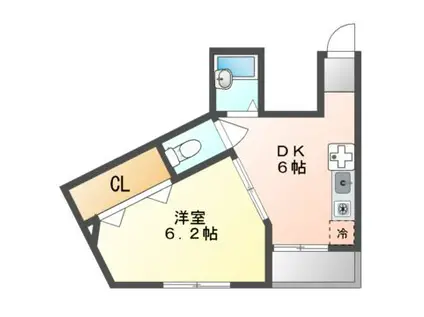 アースフィールド ホームメイト吹田駅前店管理物件(1DK/2階)の間取り写真