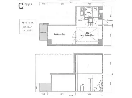 ALBA(1LDK/10階)の間取り写真