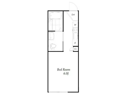 ガーデンコート上大岡B号棟(ワンルーム/2階)の間取り写真