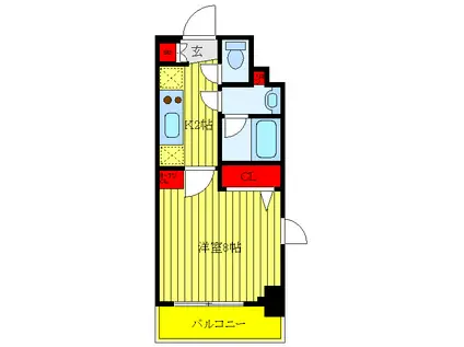 HYS AVANCER 王子神谷(1K/5階)の間取り写真