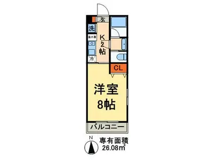 ロイヤルメゾン(1K/3階)の間取り写真